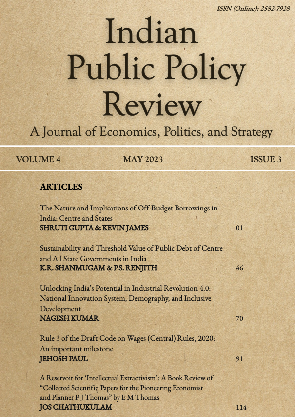					View Vol. 4 No. 3 (2023): Indian Public Policy Review
				