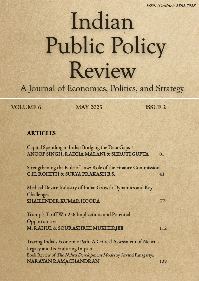 View Vol. 6 No. 2 (2025): Indian Public Policy Review
